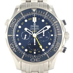 Omega Seamaster Diver 300M GMT Chronograph 212.30.44.52.03.001 Stainless Stee...